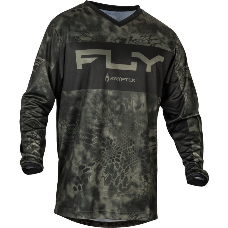 Motokrosový dres FLY Racing F-16 Kryptek 2024 šedo-čierny