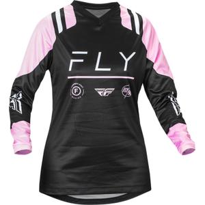 Dámsky motokrosový dres FLY Racing F-16 2024 čierno-ružový