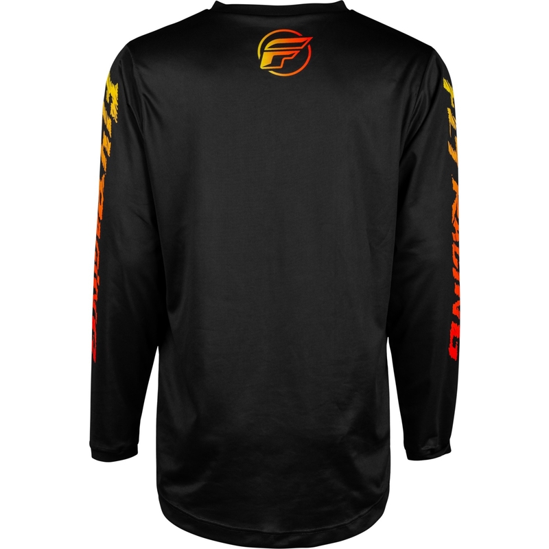 Detský motokrosový dres FLY Racing F-16 2024 čierno-žlto-oranžový
