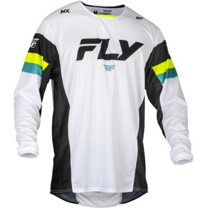 Motokrosový dres FLY Racing Kinetic Prix 2024 bielo-čierno-fluo žltý