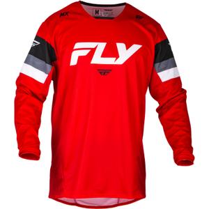 Motokrosový dres FLY Racing Kinetic Prix 2024 červeno-šedo-biely
