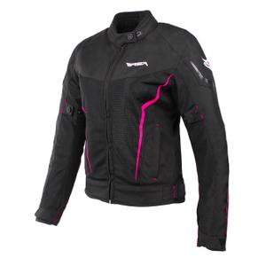 Dámska bunda na motocykel RSA Bolt čierno-bielo-ružová - II. jakost