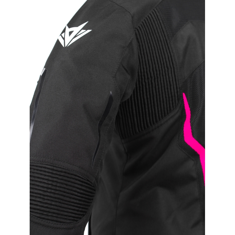 Dámska bunda na motocykel RSA Bolt čierno-bielo-ružová - II. akosť