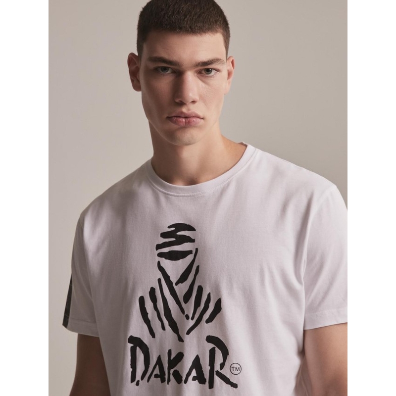Tričko DAKAR DKR Logo 123 biele výpredaj