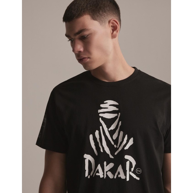 Tričko DAKAR DKR Logo 123 čierne