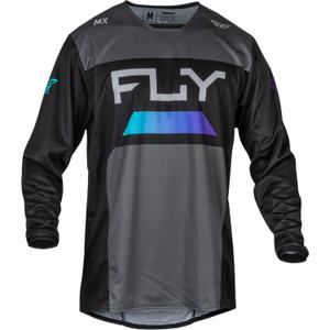 Motokrosový dres FLY Racing Kinetic Reload 2024 sivo-čierno-modrý
