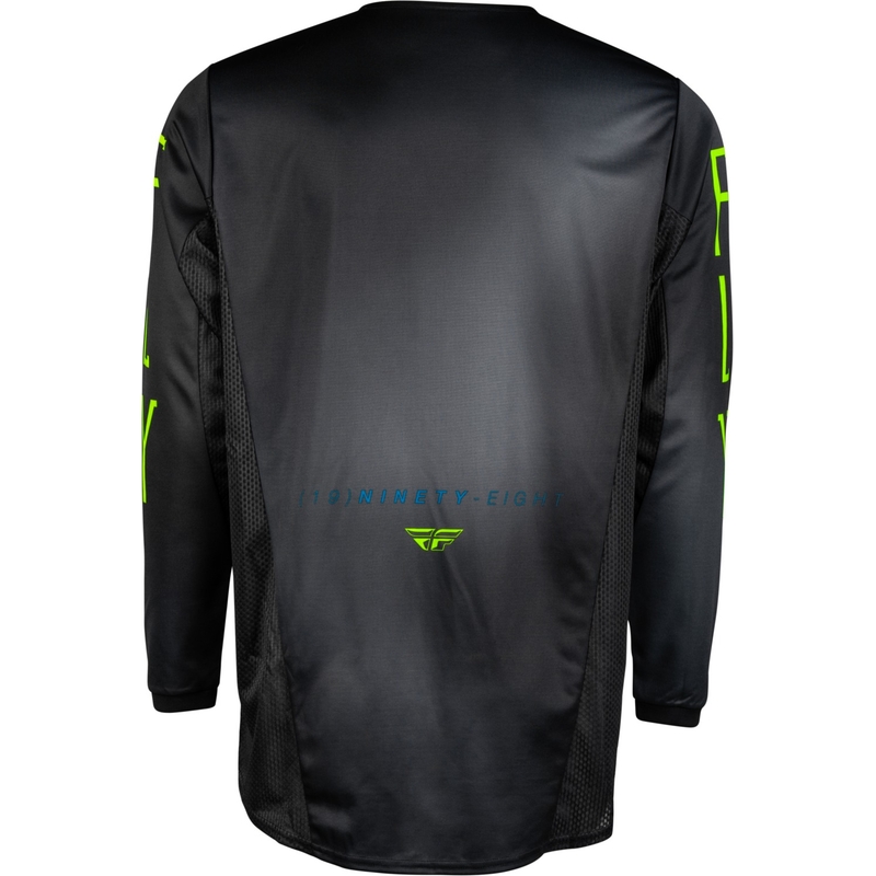 Detský motokrosový dres FLY Racing Prodigy čierno-fluorescenčno zeleno-modrý