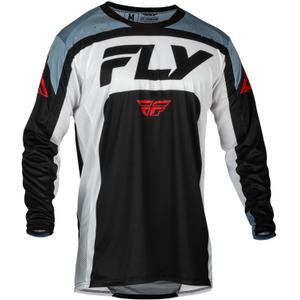 Motokrosový dres FLY Racing Lite 2024 čierno-bielo-šedý