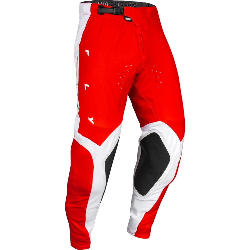 Motokrosové nohavice FLY Racing Evolution DST 2024 červeno-biele výpredaj