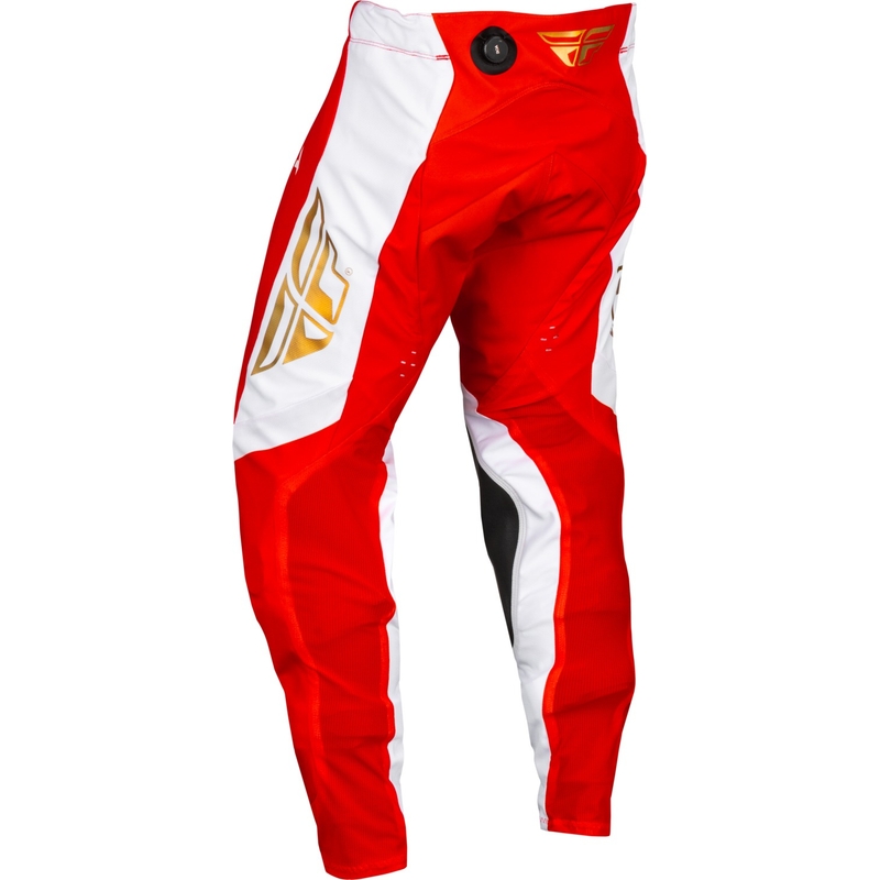 Motokrosové nohavice FLY Racing Evolution DST 2024 červeno-biele výpredaj