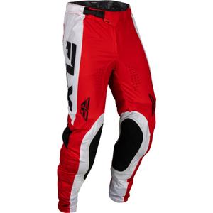 Motokrosové nohavice FLY Racing Lite 2024 červeno-bielo-čierne