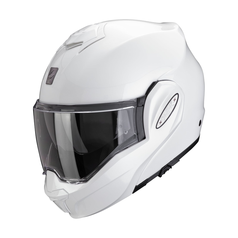 Preklápacia prilba Scorpion EXO-TECH EVO PRO SOLID perleťovo biela