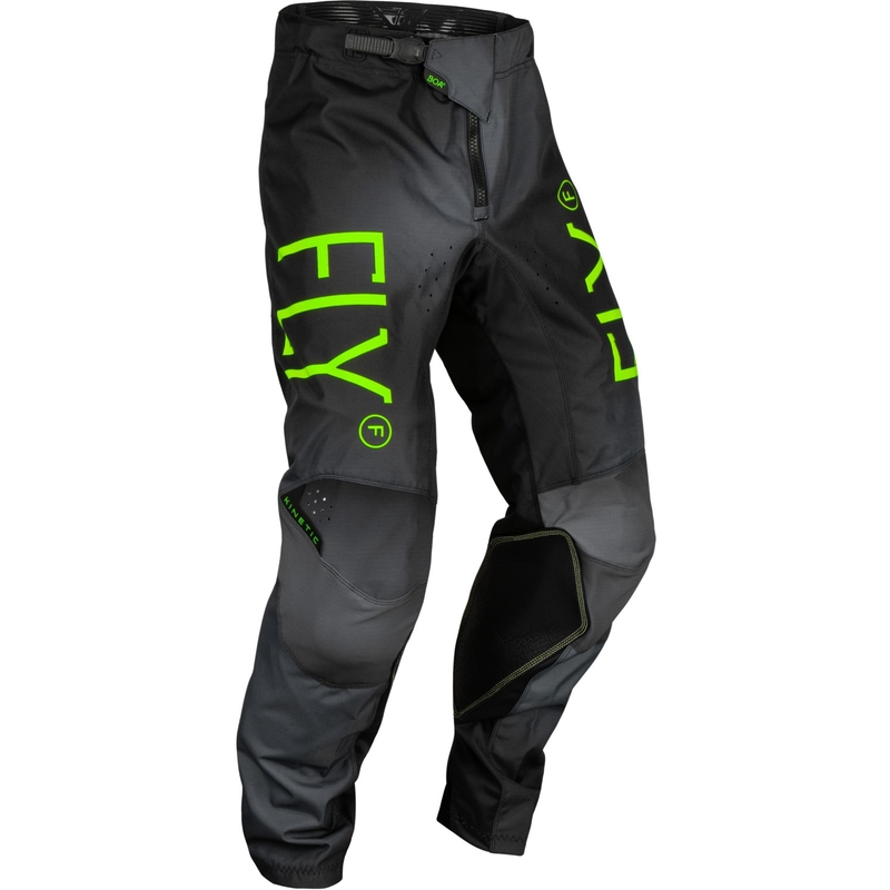 Detské motokrosové nohavice FLY Racing Kinetic Prodigy čierno-fluo zeleno-modré výpredaj