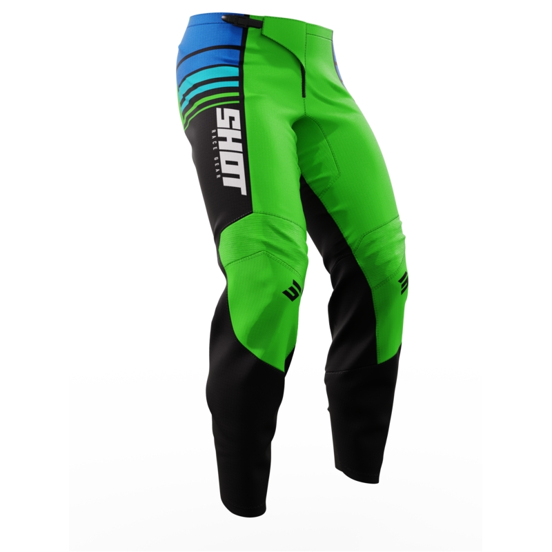 Detské motokrosové nohavice Shot Peak zelené výpredaj