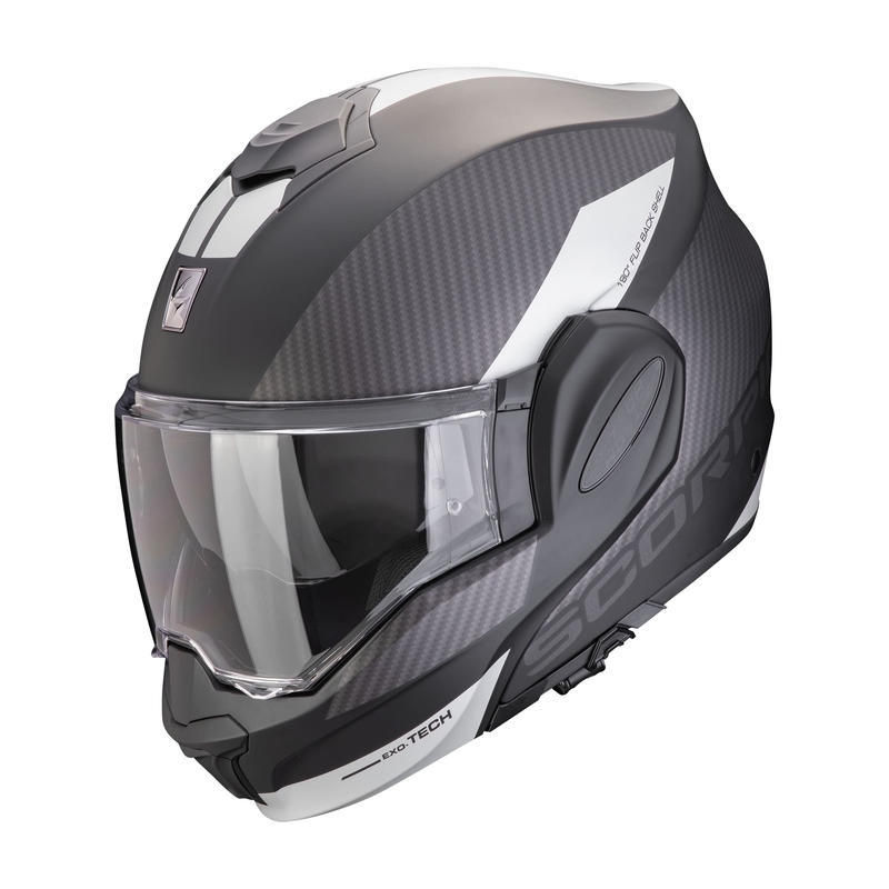 Preklápacia prilba na motocykel Scorpion EXO-TECH EVO TEAM matná čierno-strieborná