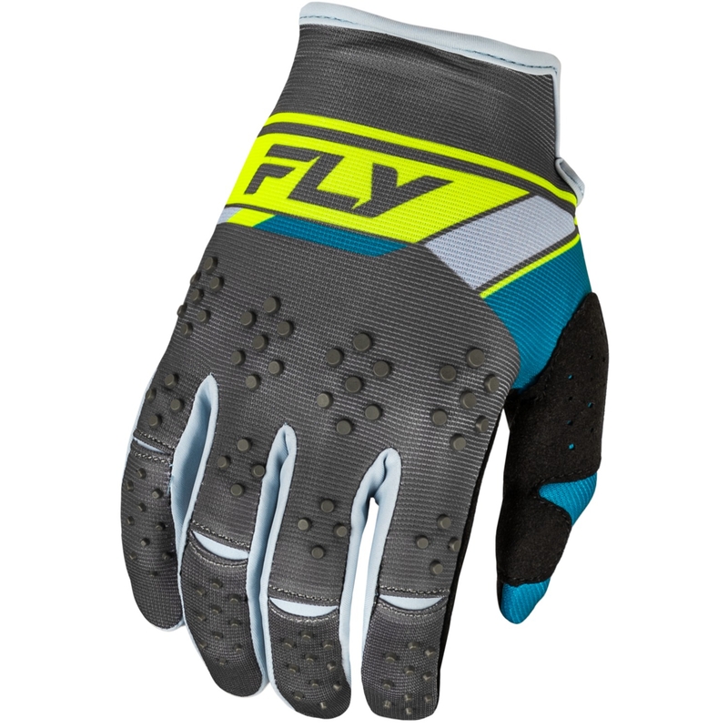 Motokrosové rukavice FLY Racing Kinetix Prix 2024 šedo-fluorescenčno žlté