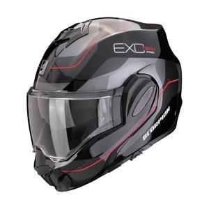 Preklápacia helma na motocykel Scorpion EXO-TECH EVO PRE COMMUTA čierno-strieborno-červená