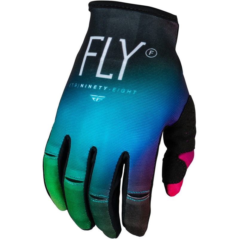 Detské motokrosové rukavice FLY Racing Kinetic Prodigy 2024 ružovo-modro-fluorescenčno žlté