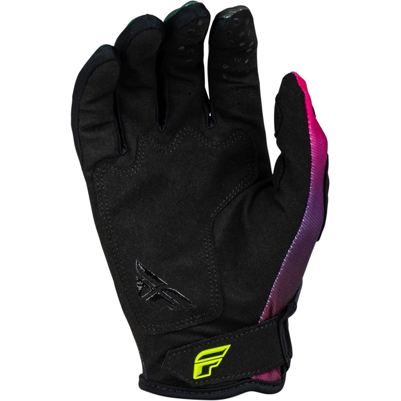 Detské motokrosové rukavice FLY Racing Kinetic Prodigy 2024 ružovo-modro-fluorescenčno žlté