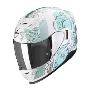Integrálna helma na motocykel Scorpion EXO-520 EVO AIR FASTA bielo-svetlo modrá