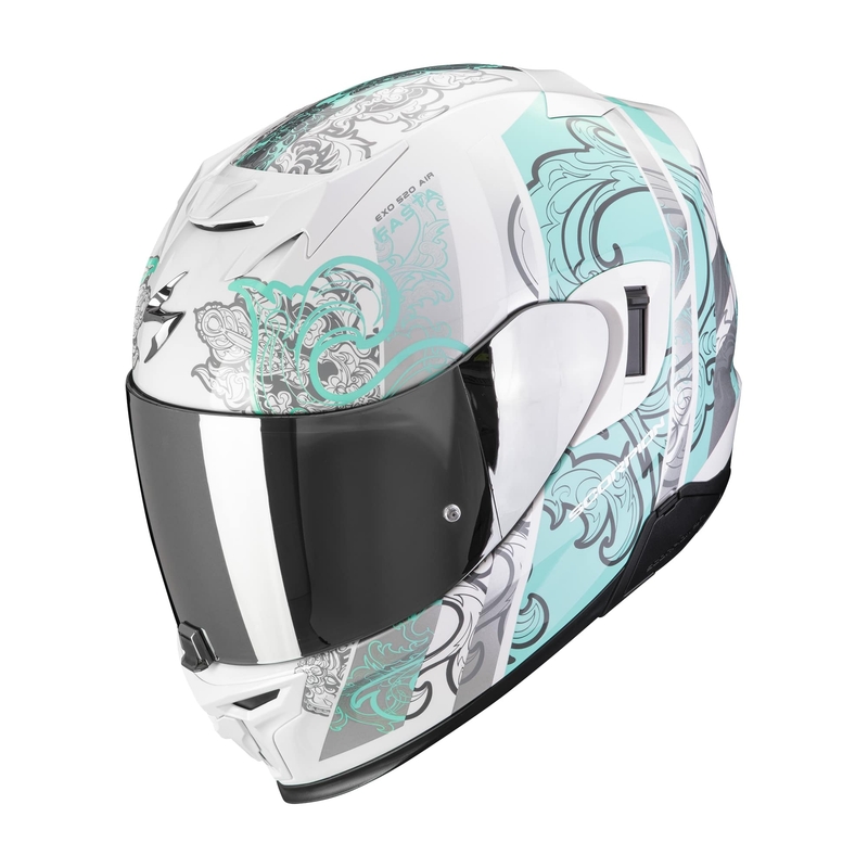 Integrálna prilba na motocykel Scorpion EXO-520 EVO AIR FASTA bielo-svetlo modrá výpredaj