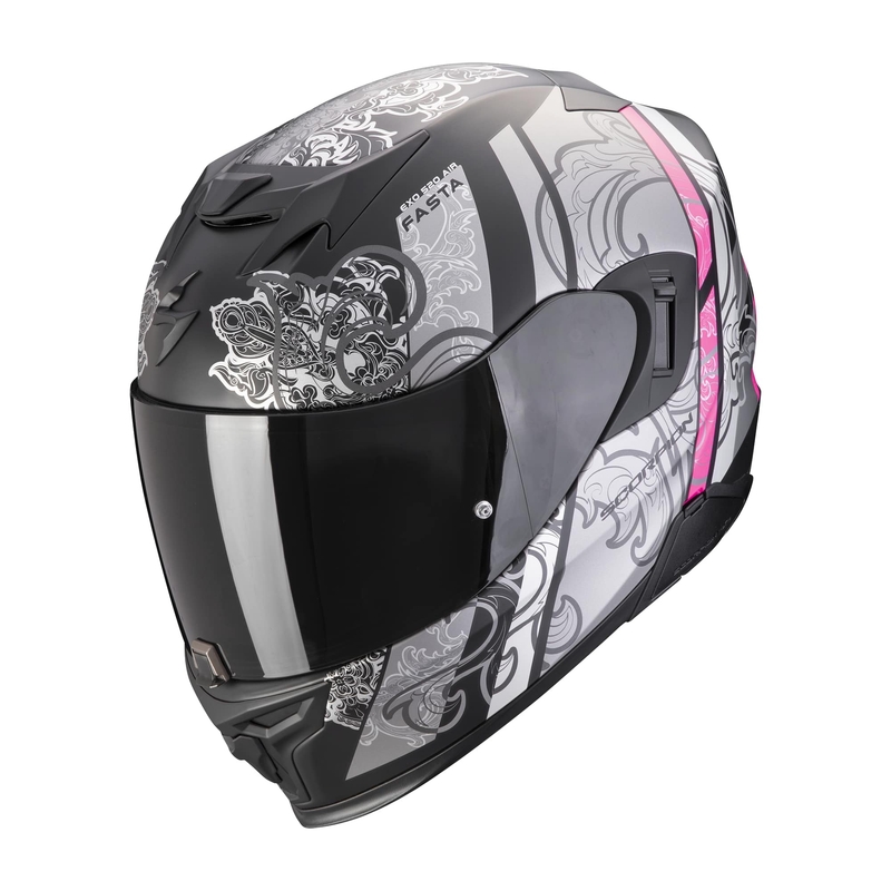 Integrálna prilba na motocykel Scorpion EXO-520 EVO AIR FASTA matná čierno-strieborno-ružová výpredaj