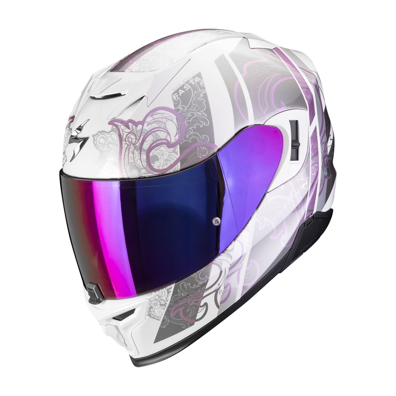 Integrálna prilba na motocykel Scorpion EXO-520 EVO AIR FASTA bielo-fialová výpredaj