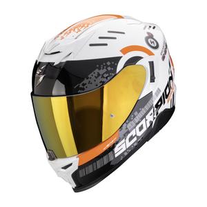 Integrálna helma na motocykel Scorpion EXO-520 EVO AIR TITAN bielo-oranžová