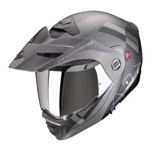 Výklopná helma na motorku Scorpion ADX-2 GALANE matná čierno-strieborná