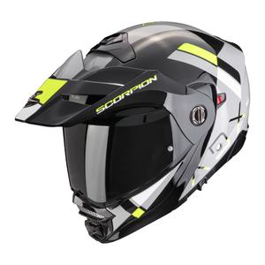Výklopná helma na motorku Scorpion ADX-2 GALANE šedo-čierno-fluo žltá