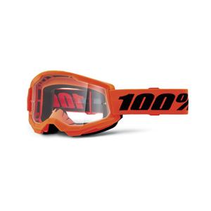 Motokrosové okuliare 100% STRATA 2 New oranžové (číre plexi)