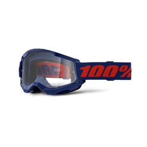 Motokrosové okuliare 100% STRATA 2 New tmavo modré (číre plexi)