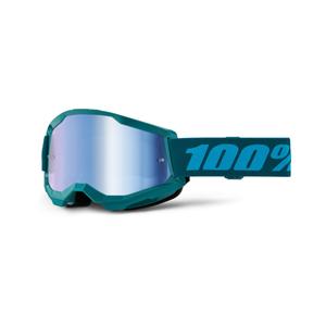 Motokrosové okuliare 100% STRATA 2 New Stone modré (modré plexi)