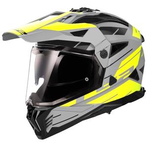 Enduro helma na motorku LS2 MX702 PIONEER II NAMIB šedo-fluo žltá