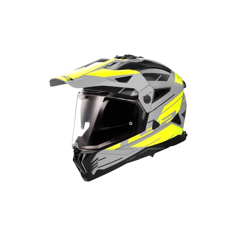 Enduro prilba na motocykel LS2 MX702 PIONEER II NAMIB šedo-fluorescenčno žltá