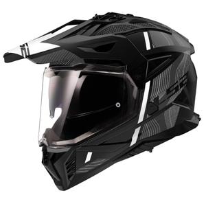 Enduro helma na motorku LS2 MX702 PIONEER II HILL matná čierno-biela
