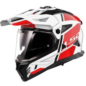 Enduro helma na motorku LS2 MX702 PIONEER II HILL bielo-červená