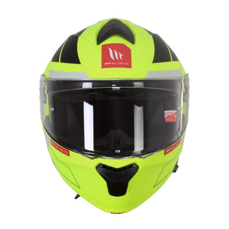 Odklápacia prilba na motocykel MT Genesis SV Talo C3 fluorescenčno žlto-šedá matná