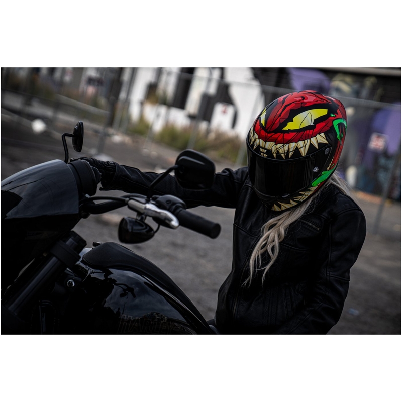 Integrálna prilba na motocykel HJC RPHA 1 Toxin Marvel MC1SF červeno-šedo-zelená výpredaj