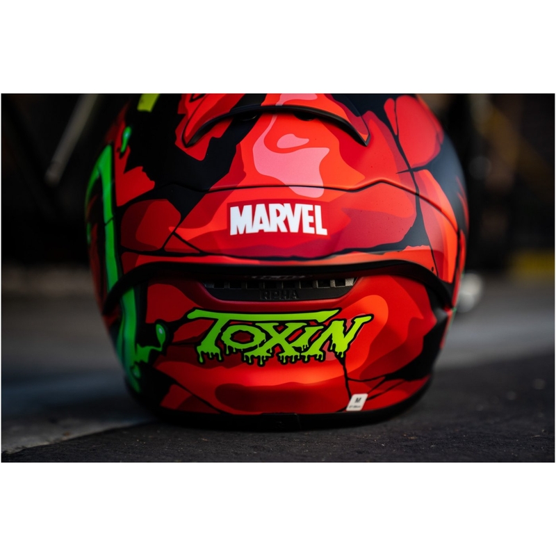 Integrálna prilba na motocykel HJC RPHA 1 Toxin Marvel MC1SF červeno-šedo-zelená výpredaj