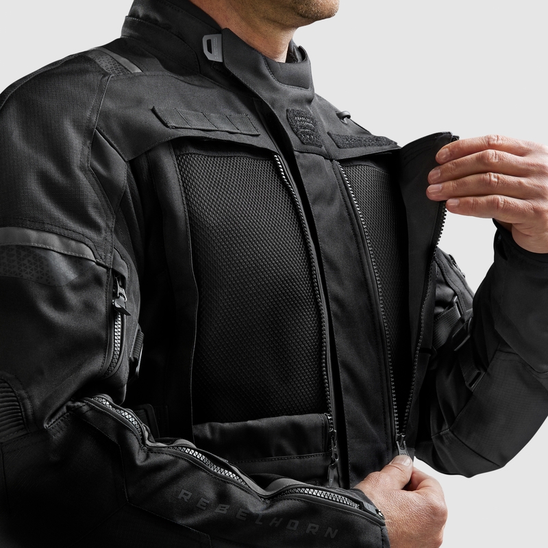Bunda na motocykel Rebelhorn Cubby V čierna