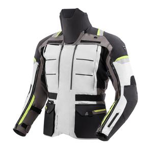 Bunda na motocykel Rebelhorn Cubby V čierno-šedo-fluorescenčno žltá