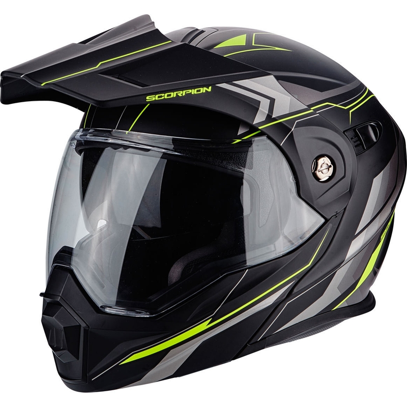 Výklopná enduro prilba Scorpion ADX-1 Anima čierna matná-fluo žltá vypredaj výpredaj