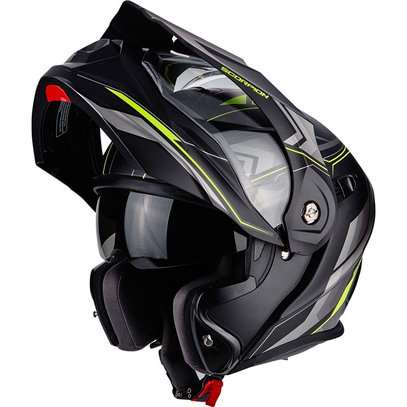 Výklopná enduro prilba Scorpion ADX-1 Anima čierna matná-fluo žltá vypredaj výpredaj