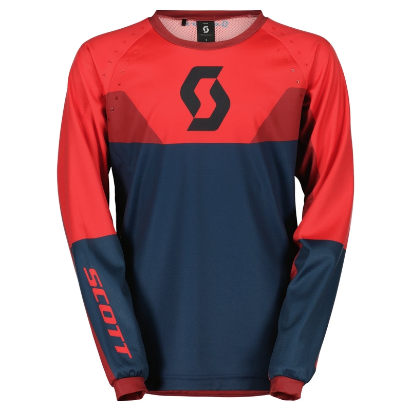 Detský motokrosový dres Scott EVO TRACK modro-neónovo červený