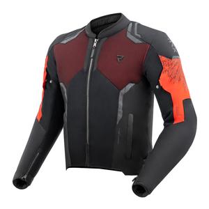 Bunda na motocykel Rebelhorn Jax čierno-červená