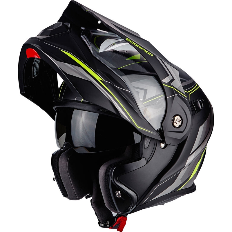 Výklopná enduro prilba Scorpion ADX-1 Anima čierna matná-fluo žltá vypredaj výpredaj