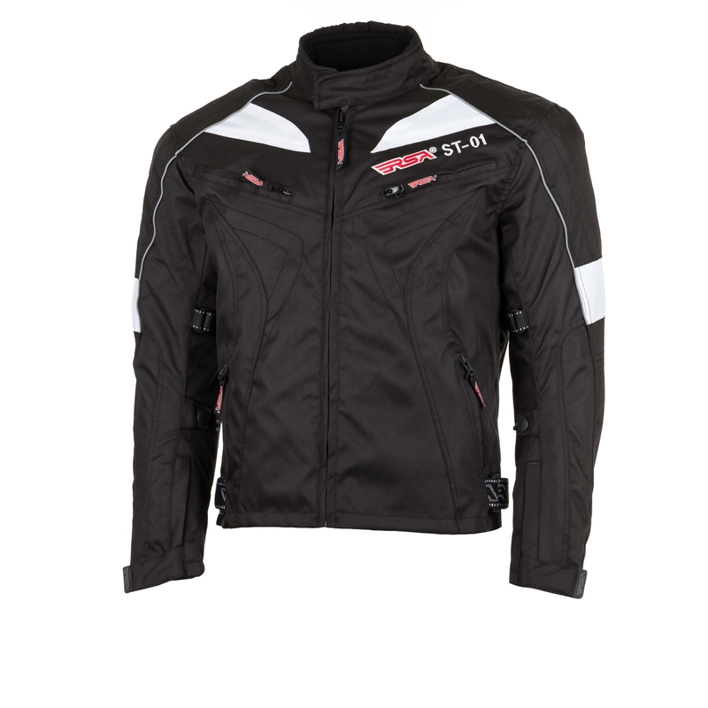 Bunda na moto RSA ST-01 čierno-biela výpredaj