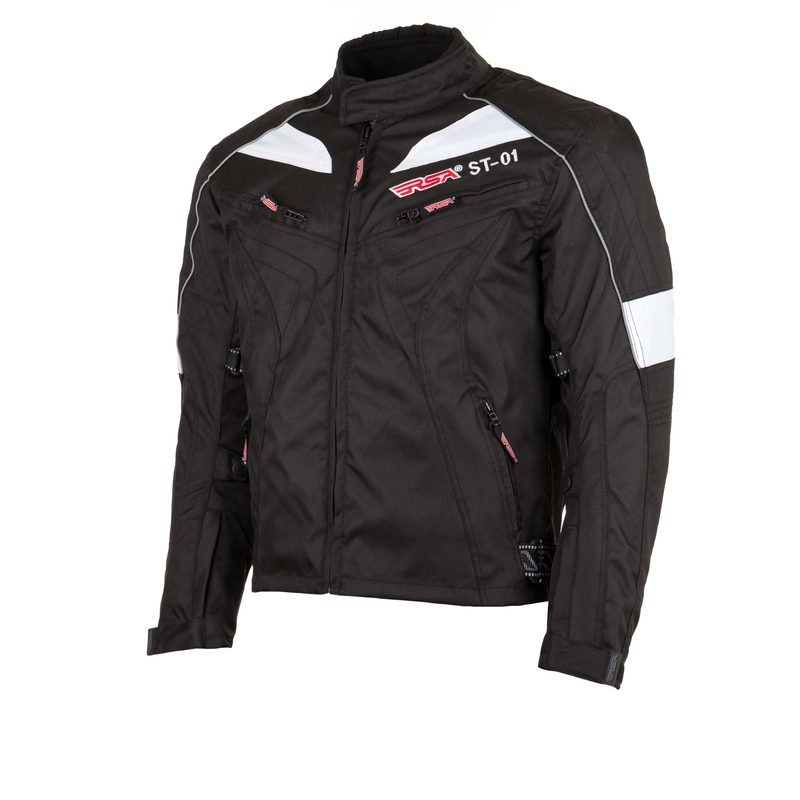 Bunda na moto RSA ST-01 čierno-biela výpredaj
