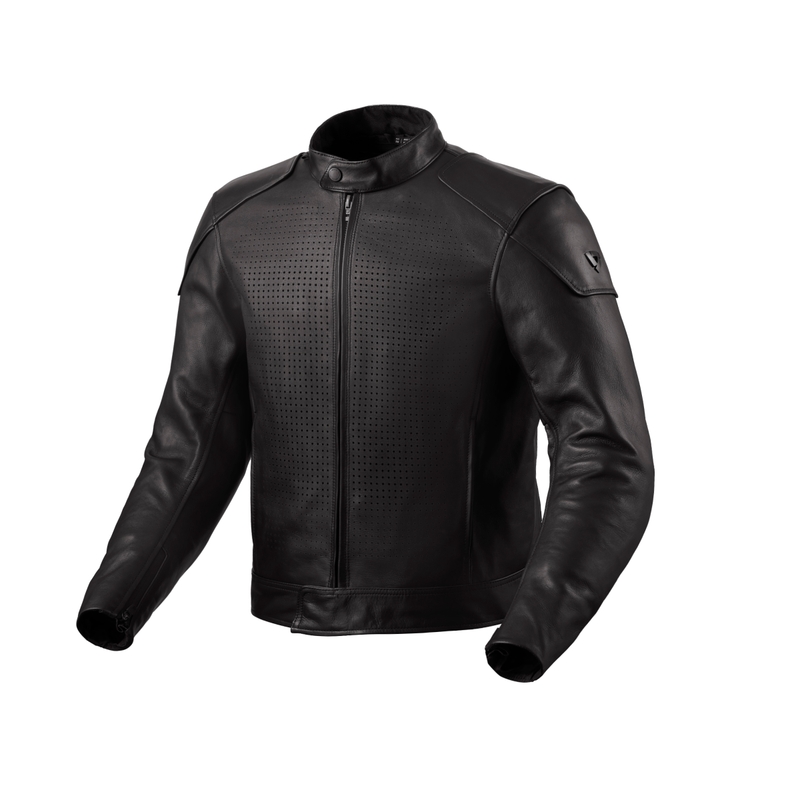 Kožená bunda na motocykel Revit Morgan čierna